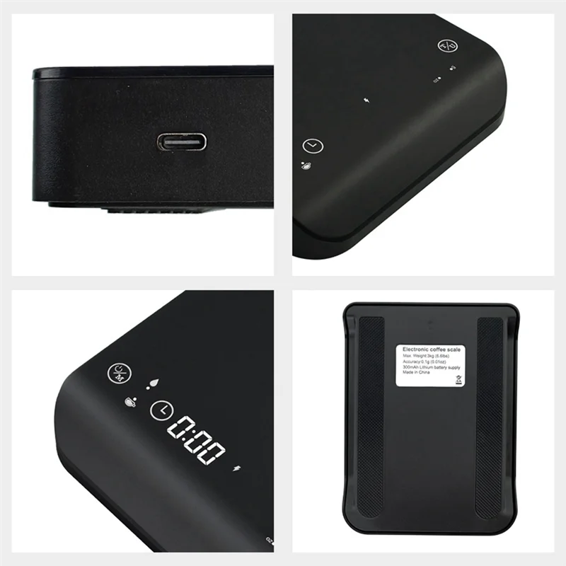 

ABMR-3 кг/0,1 г цифровые весы для кофе перезаряжаемые кухонные электронные весы Oz/G весы для эспрессо с автоматическим сенсорным датчиком