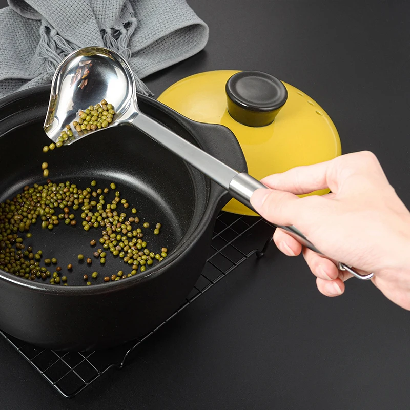 

1pc Long Handle Stainless Steel Soup Spoon Tablespoons Serving Tableware Sauce Tool Kitchen Cooking Utensils