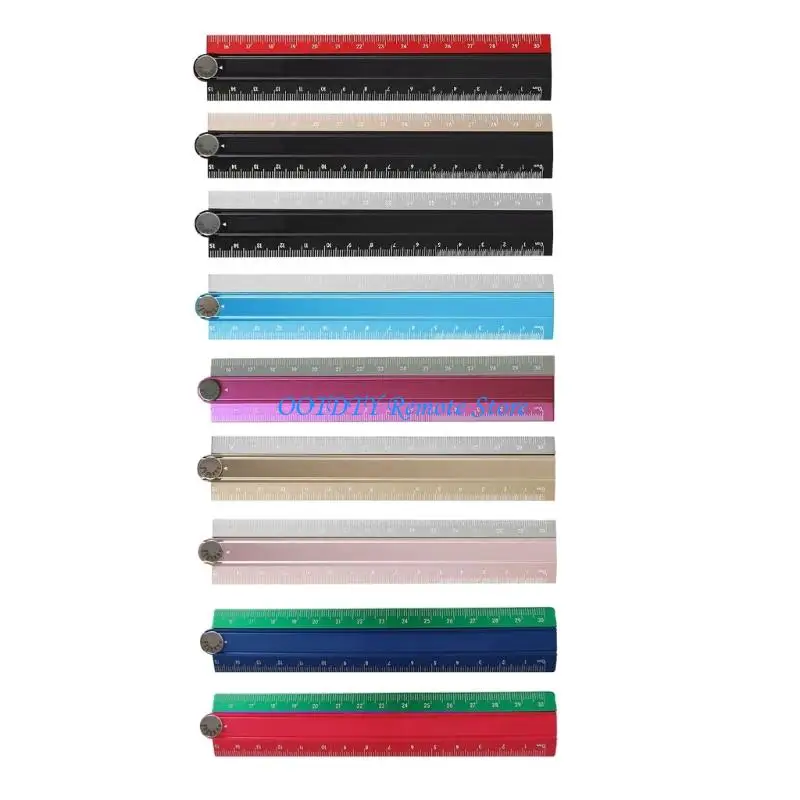  Folding Aluminum Alloy Ruler For Office Classroom Engineering Drafting