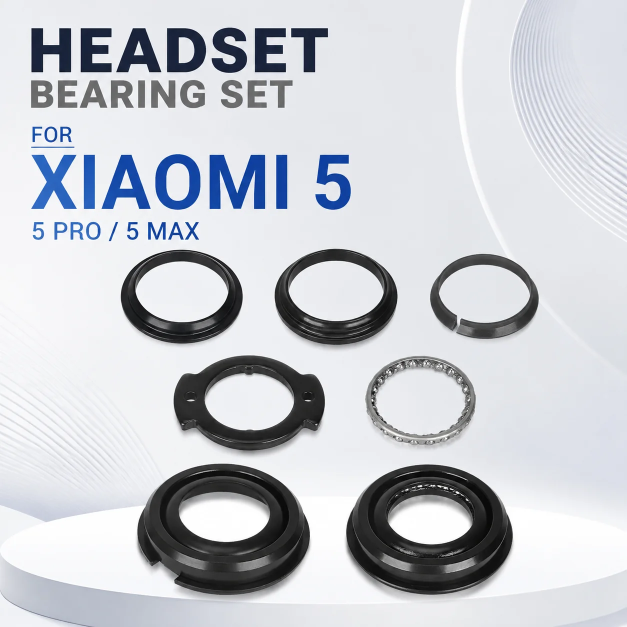 Original 7-Piece Headset Bearing Set for XiaoMi 5 5 Pro 5 Max Scooter Fork Steering Column Replacement Kit