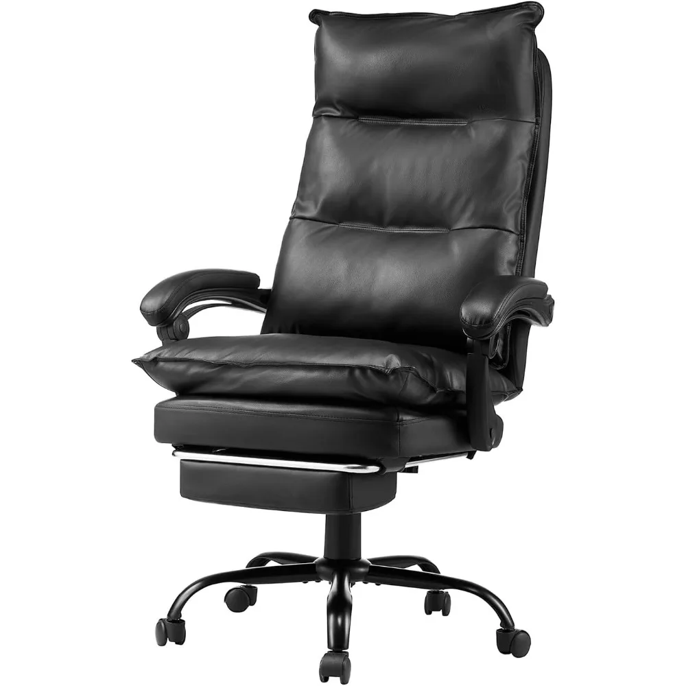 

Executive Office Chair with Footrest, 400lb Capacity Office Chair with Lumbar Pillow, Heavy Duty Ergonomic Chair, Height Adjust