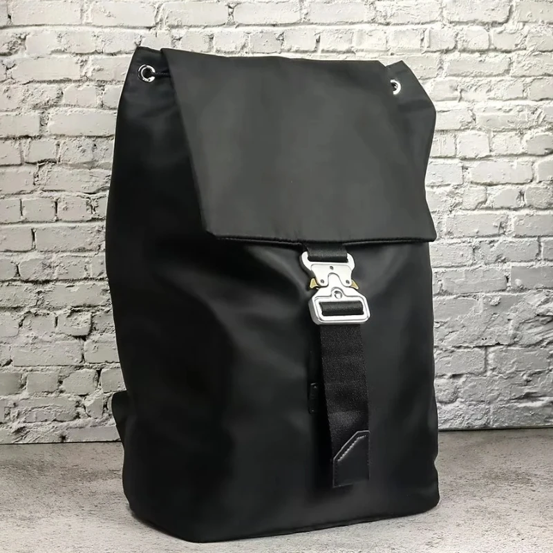 Alyx 9SM-Sac à dos en nylon avec sécurité en métal pour hommes et femmes, sacs décontractés de grande capacité, High Street, 1017