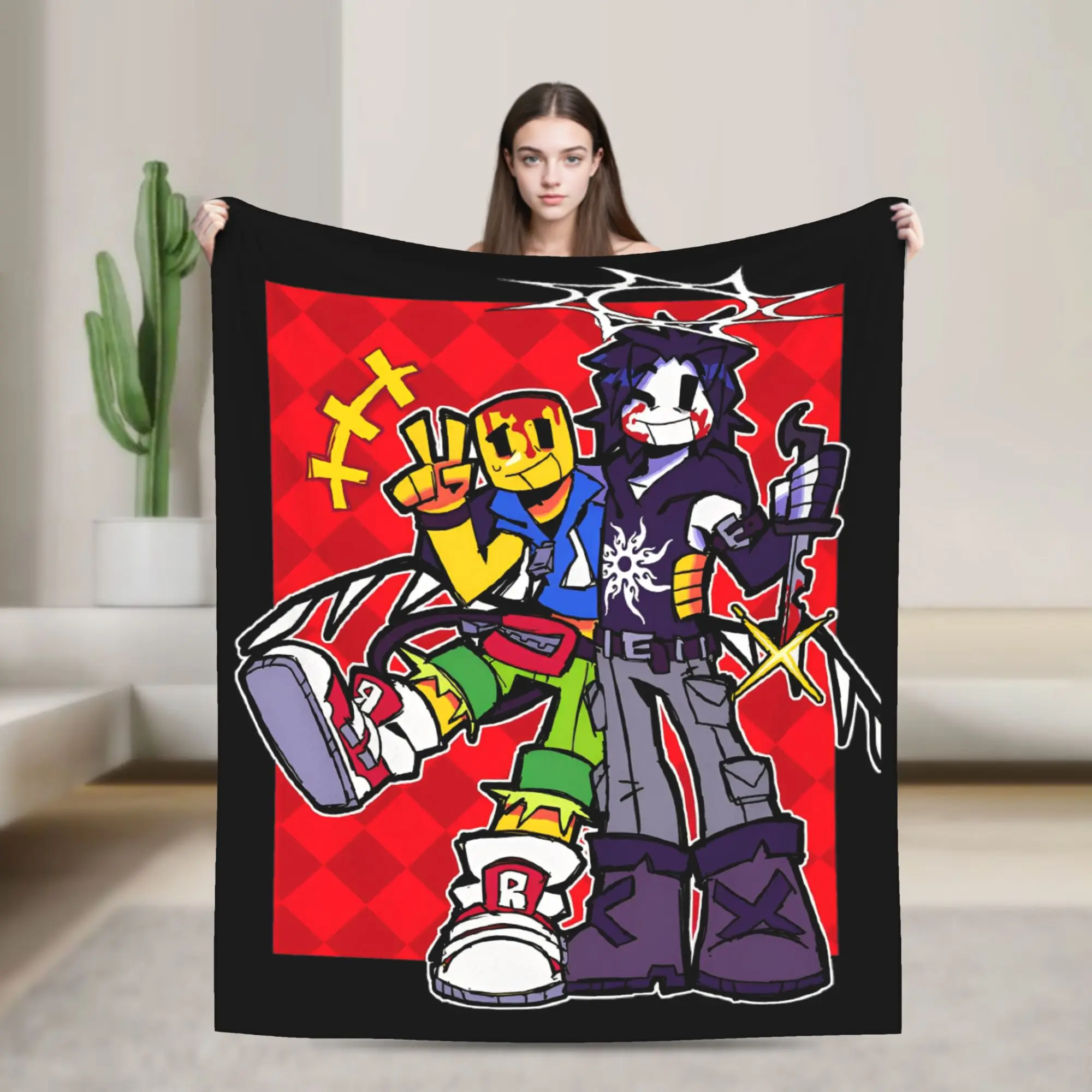 

Two Time John Doe Forsakens Blanket Flannel Funny Soft Throw Blanket for Home All Season,