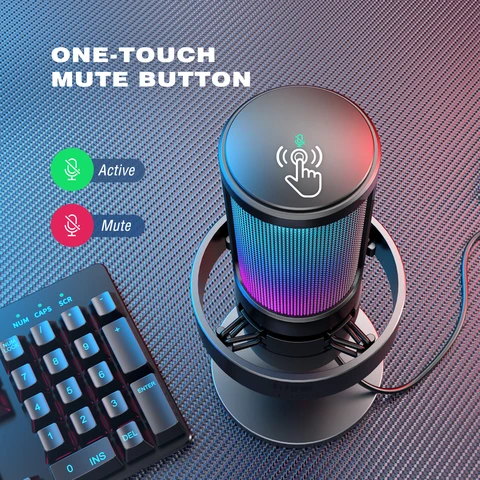 FIFINE A8 RGB студийный микрофон с подсветкой и высоким качеством звука — пример использования