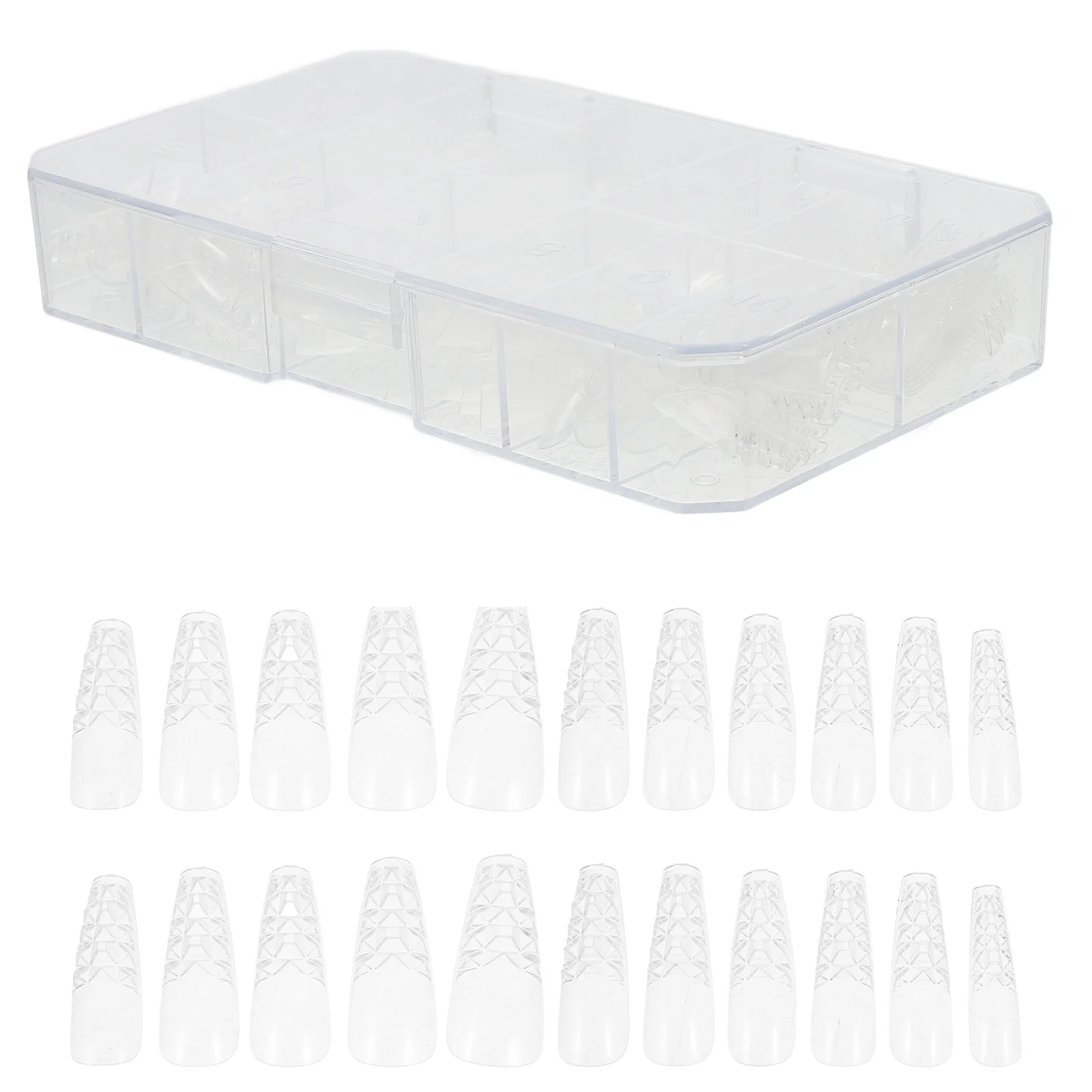 120 szt. Przezroczyste sztuczne paznokcie do naklejania, pełne pokrycie, tipsy dla kobiet, akcesoria do samodzielnego manicure, ozdoby do paznokci, tipsy.