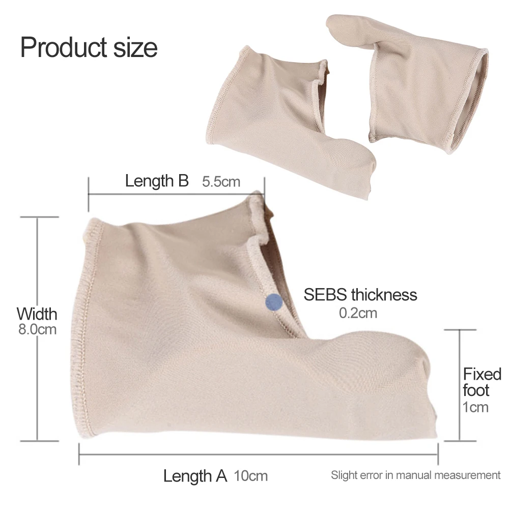 2pcs Big Bone Toe Bunion Splint Straightener Corrector Foot Pedicure Sock For Hallux Valgus Feet Care Protector Foot Care Tools