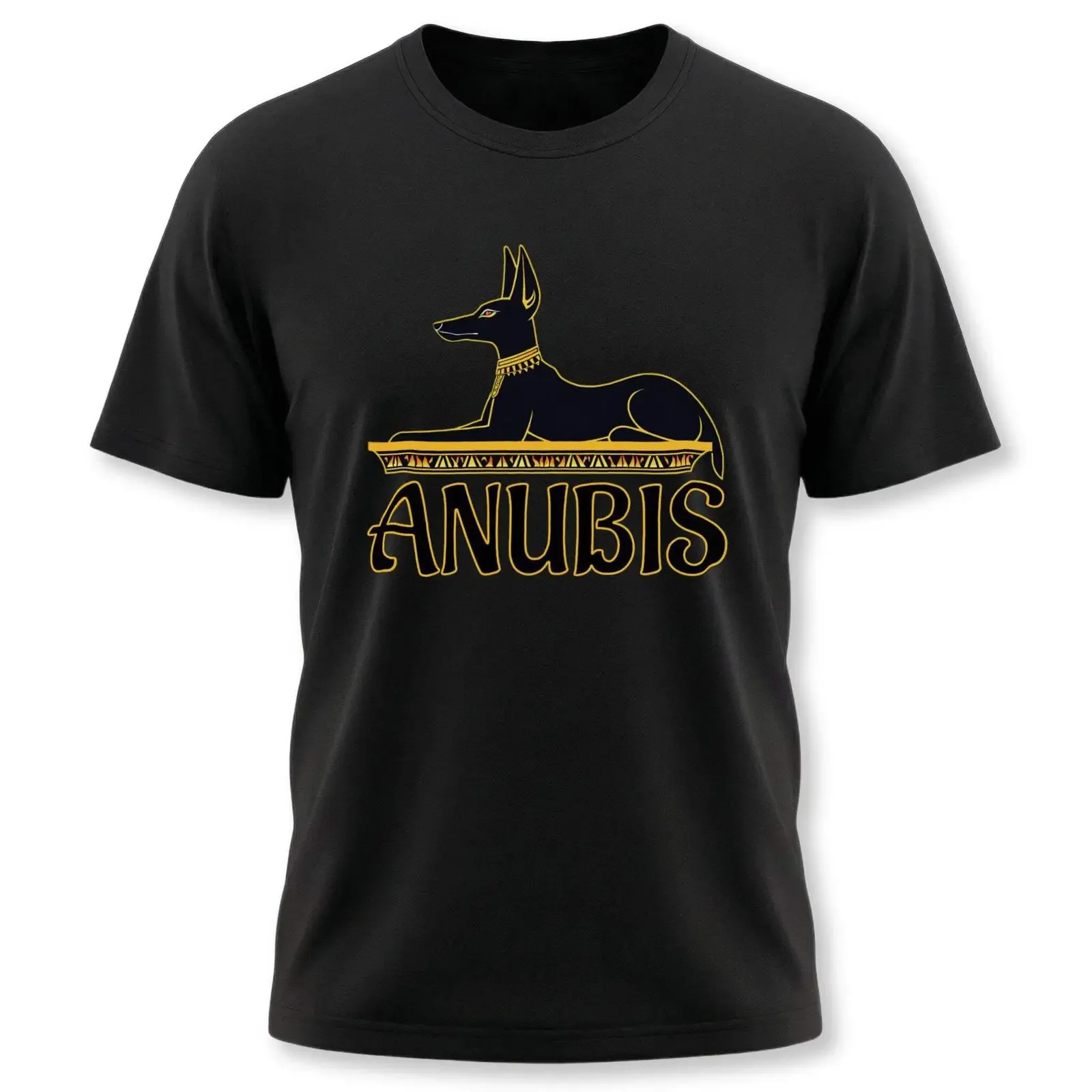 Anubis Egyptian God T Shirt Ancient Egypt Mythology  vintage Washed Stretched Soft fashion Unisex homme Top For Everyday Wear