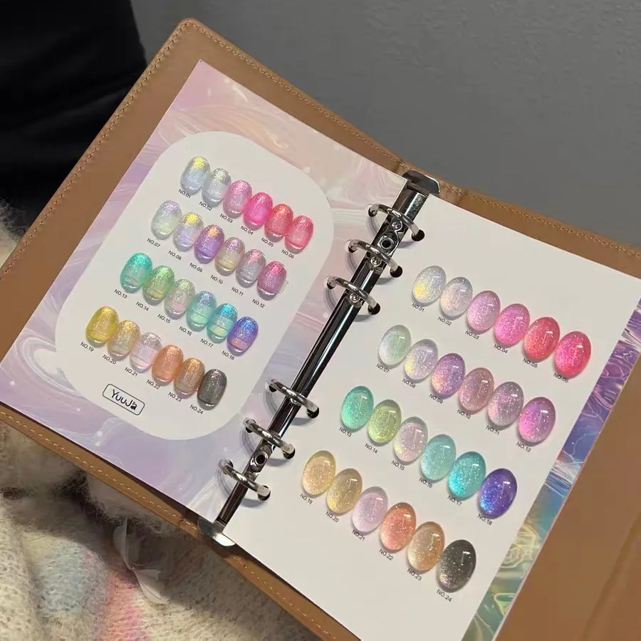 

YUUJA 24 Colors Multicolor Opal Nail Gel Set 2026 New Long Lasting High Quality Fashion Non-toxic UV Gel for Salon Wholesale