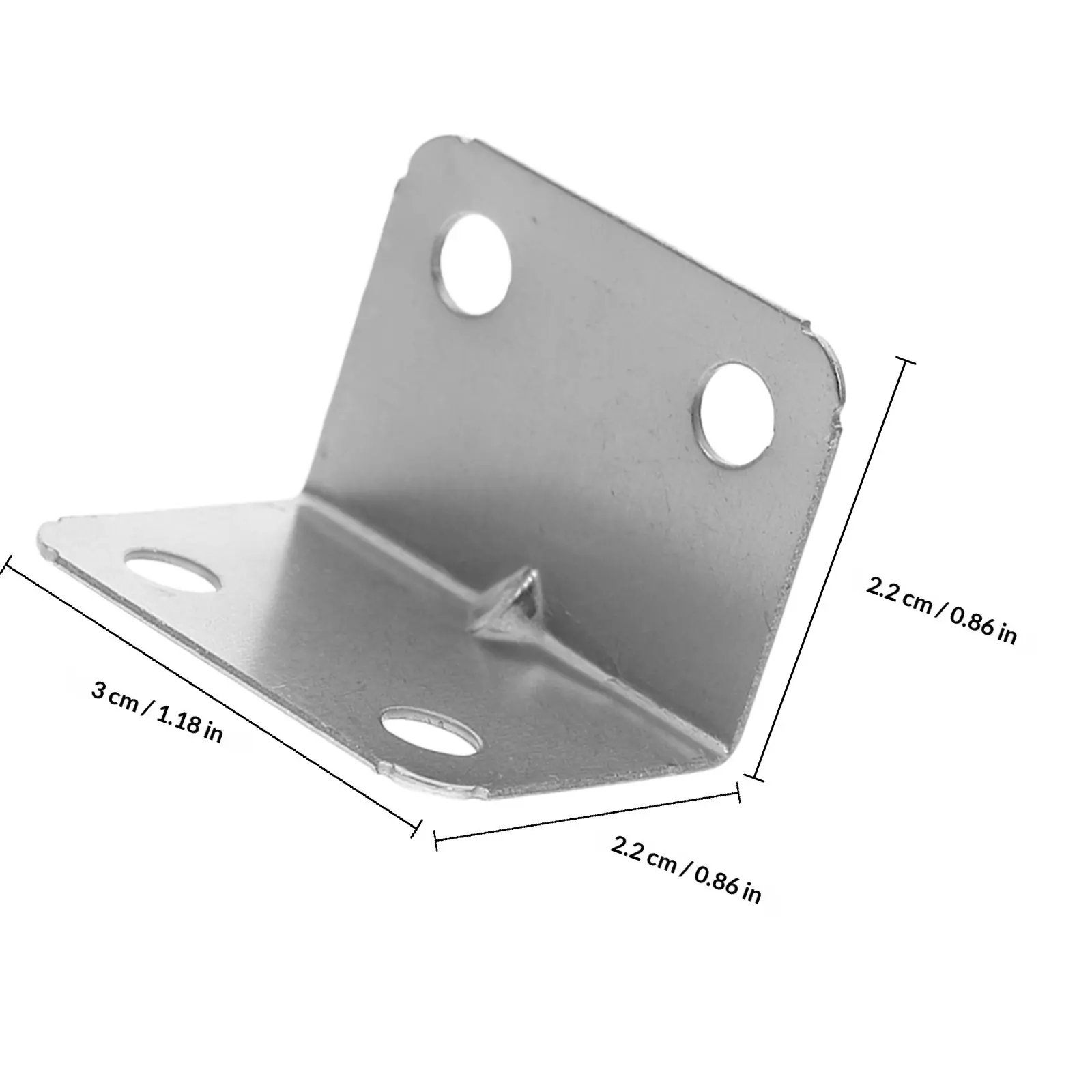 100Pcs L-Shaped Metal Corner Brackets Nickel Plated Heavy Duty Right Angle Furniture Connectors for Tables Beds Bookshelves Wood