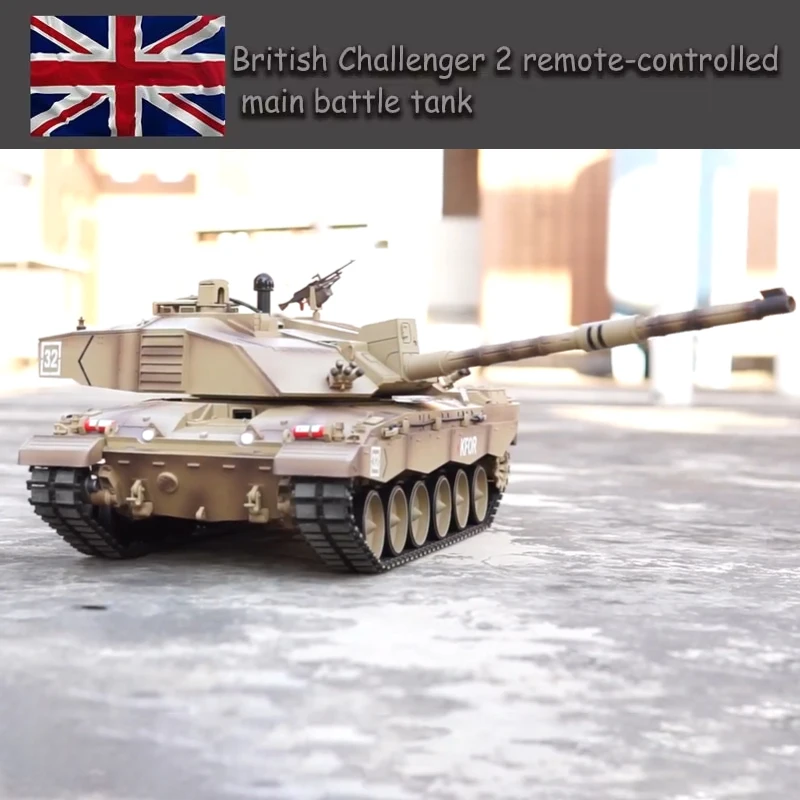 Henglong 3908-1 British Challenger II Remote Control RC Main Battle Tank Military Off-Road Model 7.0 System Battle boy Toy
