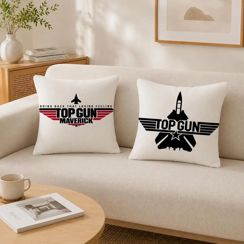 Movie Top Gun Cushion Cover Soft Fluffy Short Plush  Pillow Case Throw Decorative Cushion Covers for Sofa Bedroom Home Decor