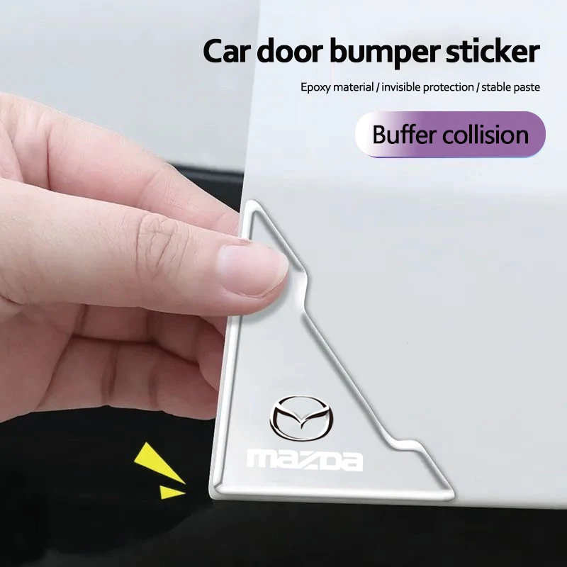 2/4Pcs Silicone Car Door Corner Cover Anti-scratch Stickers For Mazda 2 3 6 5 Atenza CX3 CX5 MX5 CX7 Axela CX30 CX90 CX60 CX50 M