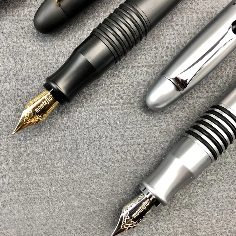 Montefiore New York Design Metal Fountain Pen Rollernall Pen with SCHMIDT Refills SRC 888/F Student Stationery Writing Gift