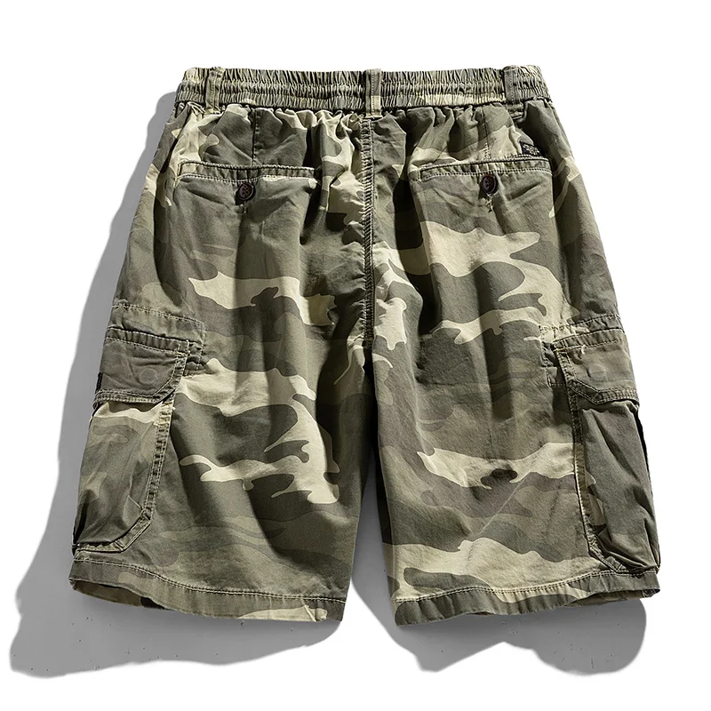 Uomo 2022 estate New Vintage Casual Camouflage Pocket Cargo Shorts uomo Outwear Classic Cotton Twill Soft Relaxed Fit Shorts Men