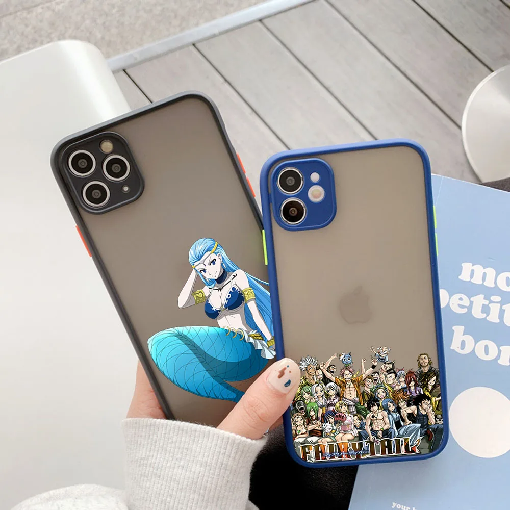 Phone Case For iphone 16 15 14 Pro Max 7 8 Plus 11 12 13 Mini XR XSMax 16Pro Fairy Tail Erza-Scarlet Matte Translucent Cover image 5