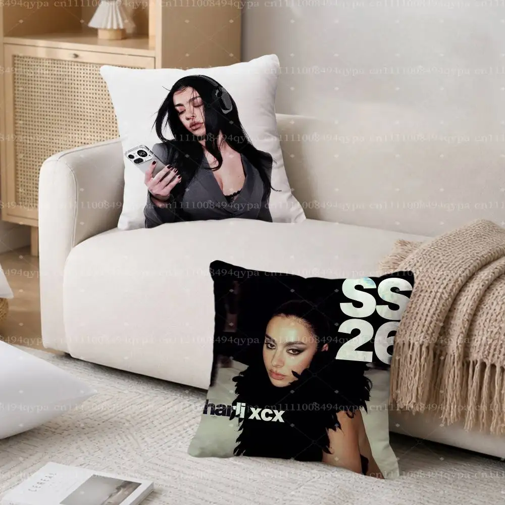C-Charli XCX SS26 Throw Pillow Cushion Cases Kawaii Decorative Living Room Decor Soft Decorative Pillows