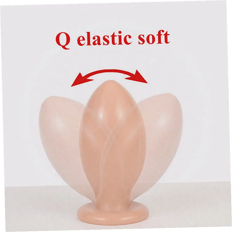 Large Caliber Anal Dilator Dildo Style Butt Plug Soft Skin-friendly Silicone Anus Expander Prostate & Private Area Stimulation view 6