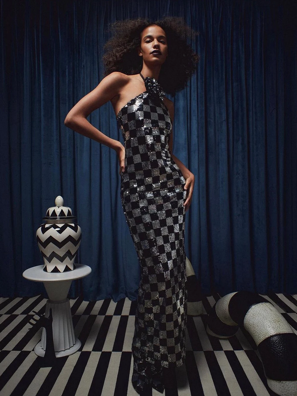 فستان Modphy النسائي المثير بدون ظهر مع رسن منقوش بالترتر فساتين طويلة طويلة 2025 فساتين جديدة للمشاهير أنيقة للحفلات المسائية والنوادي #2