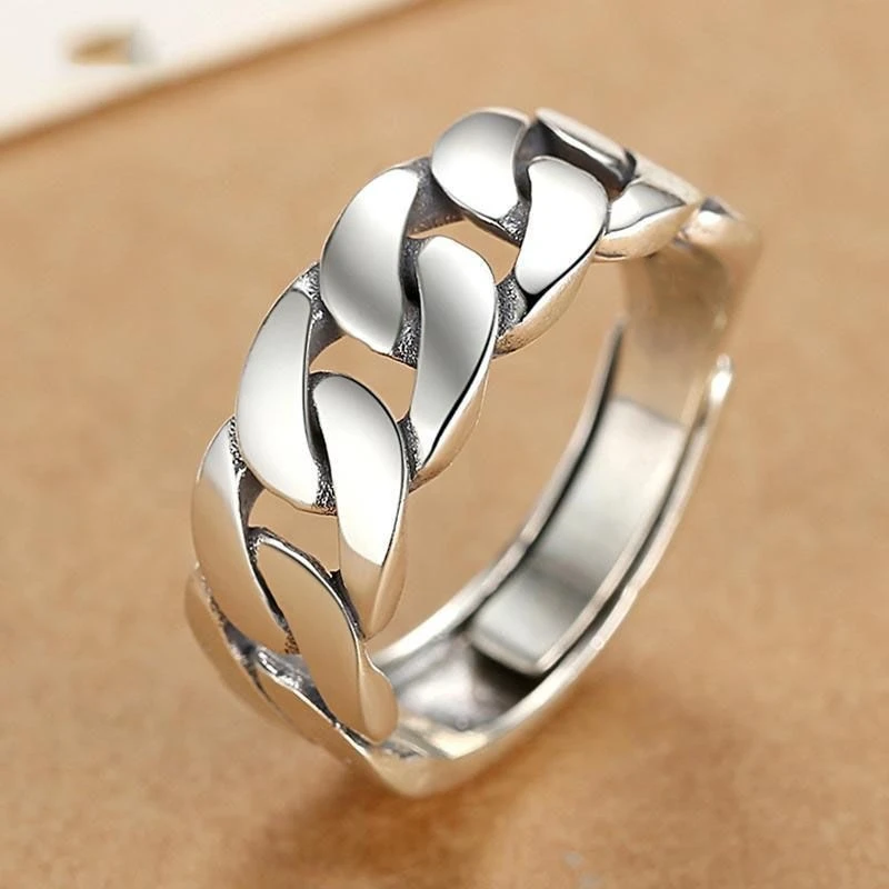 Factory Price S925 Sterling Silver Rings for Women Men Couple Minimalist Handmade Simple Ring Party Jewelry Creativity Gift