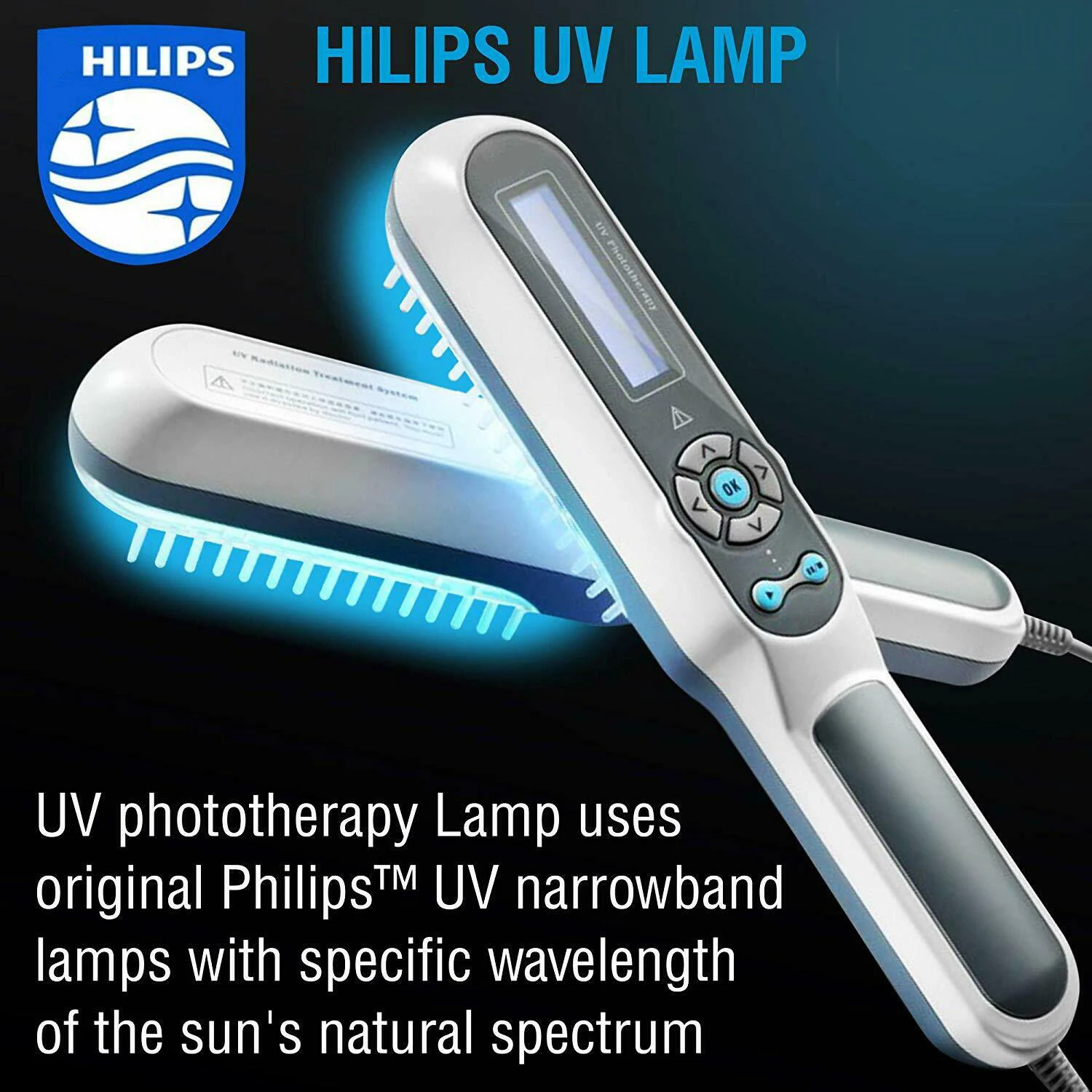 Ultraviolet Phototherapy Instrument UVB 311NM Narrow Band UV Light Source Treatment Vitiligo Psoriasis Eczema Therapy Lamp