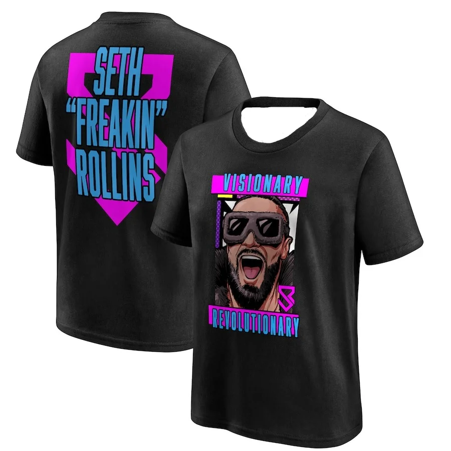 ملابس الصيف الرجالية WWE Seth Freakin Rollins تي شيرت سريع الجفاف يمتص العرق تي شيرت موتو