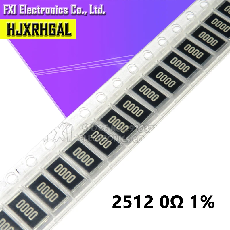 50PCS 2512 SMD Resistor  0 ohm 1W 0R 1% New original 0000