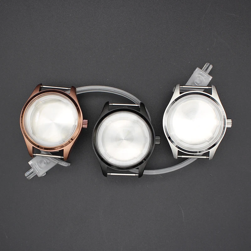 40mm Brushed Design Pilot Watch Case 316L Stainless Steel For Seiko NH35 NH36 NH34/38 Movement 33.6-34.3mm Dial 10ATM Waterproof