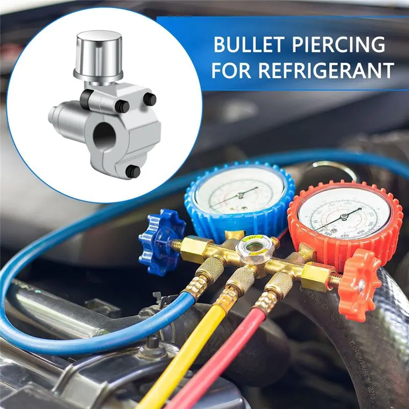 A74E-BPV-31 Bullet Piercing Tap Valve Kits Adjustable For Air Conditioners HVAC 1/4 Inch,5/16 Inch,3/8 Inch Tubing