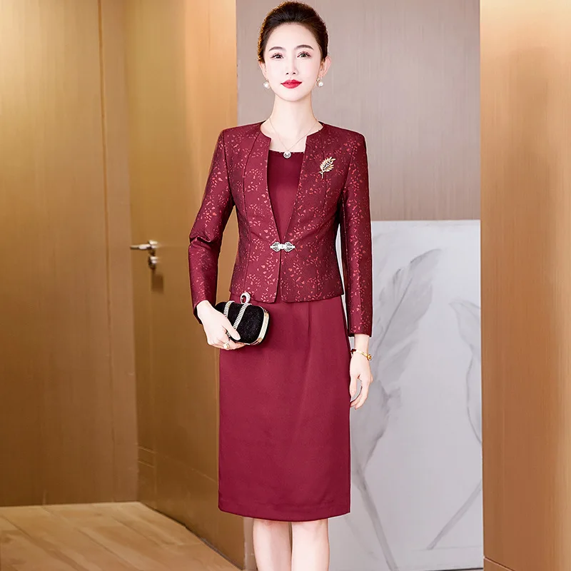 

Yourqipao Autumn Banquet Mother Evening Dress Middle-aged Elderly Fashion Chinese Style Wedding Dress Noble Cheongsam for Women