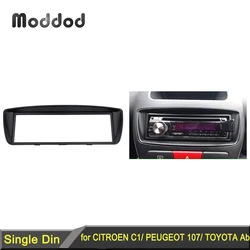 Um ruído áudio fascia para citroen c1 toyota aygo ab peugeot 107 rádio gps dvd estéreo cd painel traço montagem guarnição kit moldura quadro