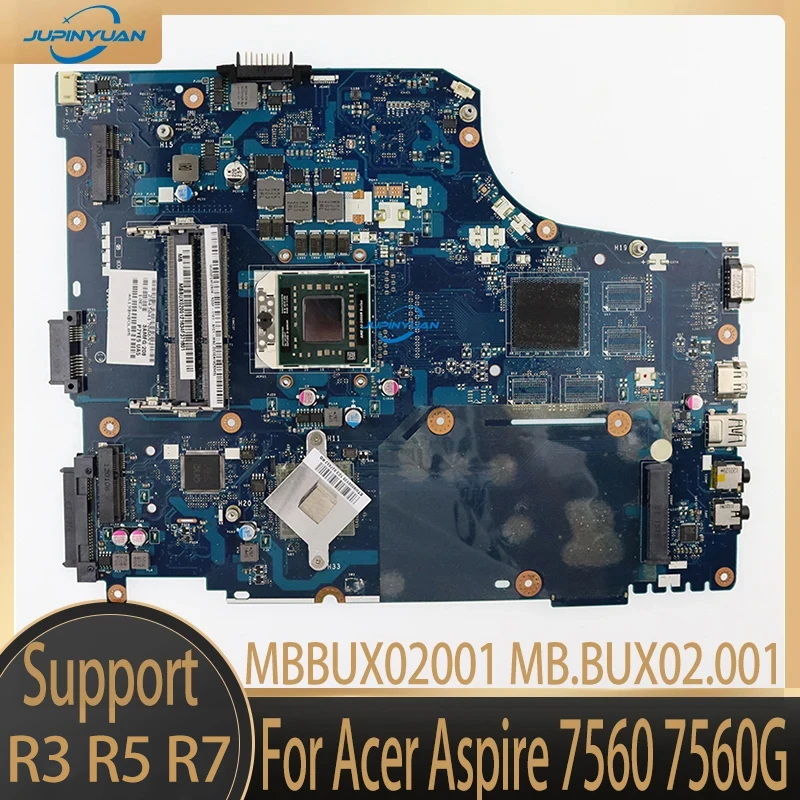 

MBBUX02001 MB.BUX02.001 Laptop Motherboard For Acer Aspire 7560 7560G FOR Gateway NV75 NV75S P7YE5 LA-6991P Main Board