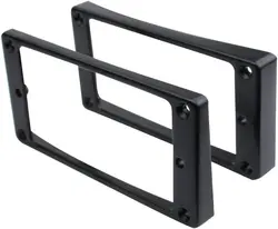 Curved Bottom Metal Humbucker Pickup Mounting Ring Set Bridge Neck Pickups Cover Frame Replacement Compatible for Les Paul LP