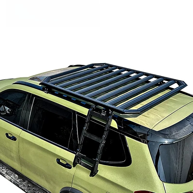 

Wrangler Roof-Mounted Iron Cargo Rack - Durable Black Camping Accessory Basket