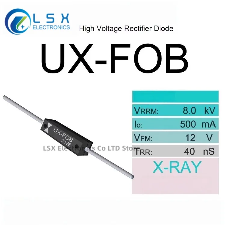 5PCS Ultrafast Recovery High Voltage Diode UX-FOB 8kV 500mA 40nS Medical Equipment Power Supply