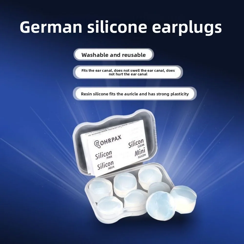 6 قطعة الأذن التوصيل سيليكون قابلة لإعادة الاستخدام سيليكون الشمع سدادات السباحة سدادات قابلة للتشكيل الحد من الضوضاء إلغاء حماية النوم
