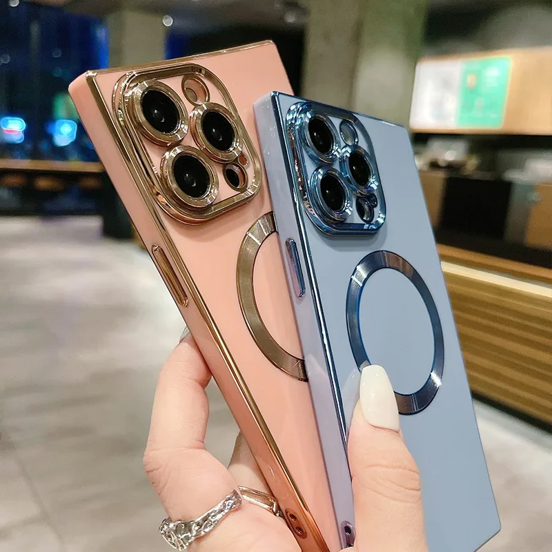 Electroplating Phone Case For IPhone 15 14 13 12 Pro Max 11 Shockproof Back Cover image 4