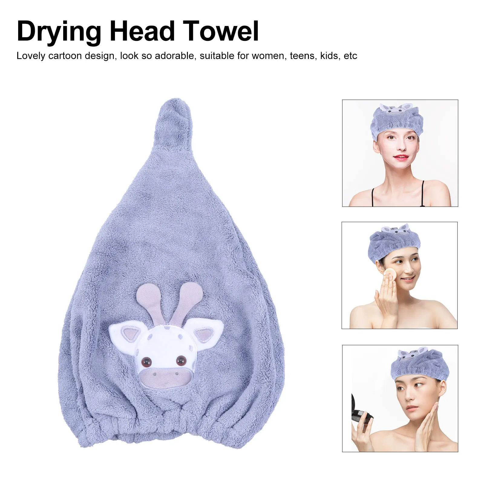 

Quick Dry Hair Towel Cap Fast Drying Microfiber Coral Fleece Bath Supplies Damp Hair Wrap For Women Men Baby