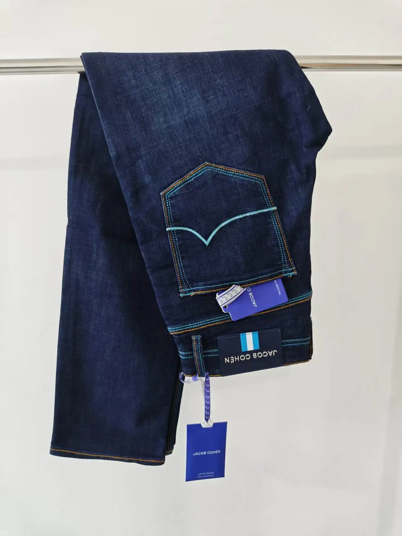 BLLIYOSS 2026 SS New Jeans Thin Cotton Men Business Embroidery straight-leg Outdoors Pants Old Money High-Quality 29-40 yarda