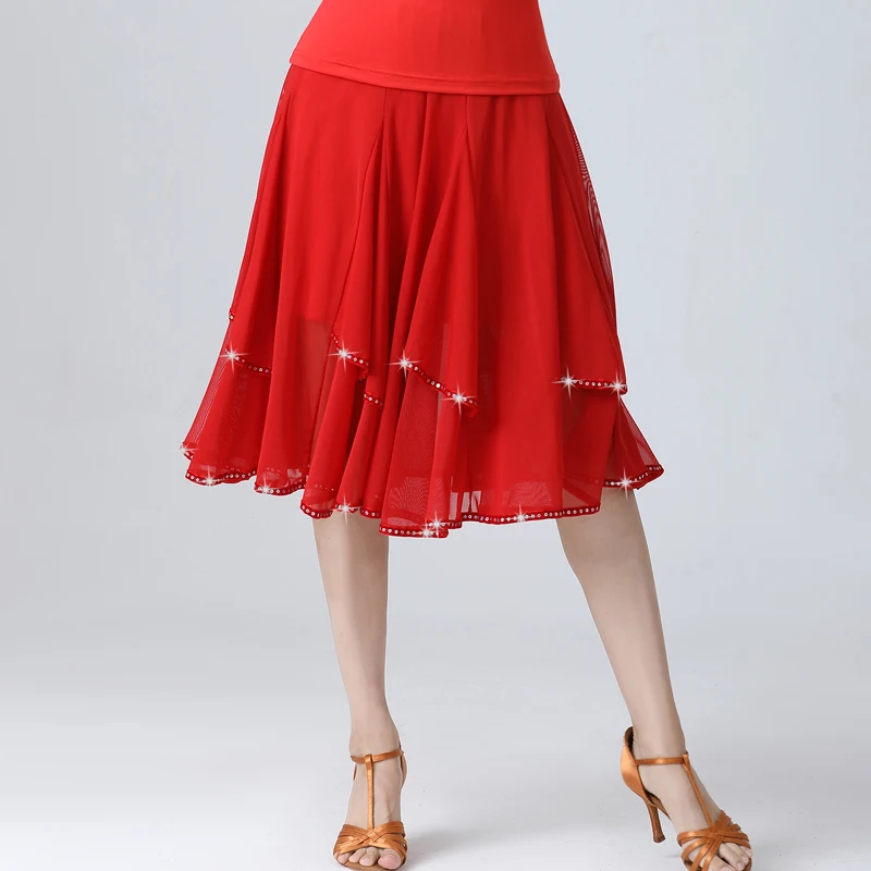 Spódnica do tańca nowoczesnego, spódnica do tańca towarzyskiego, spódnica do tańca latynoamerykańskiego, spódnica midi, odzież fitness damska