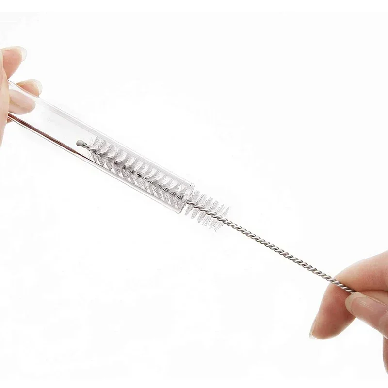 2/4/10PCS 18cm Straw Cleaning Brush Kit Bendable Stainless Steel Long Handle for Baby Cup Mug Funnel Cleaning Household Kitchen