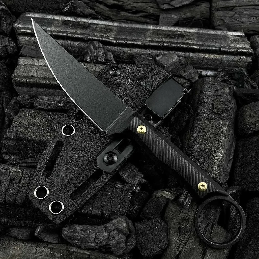 

Outdoor Survival Knife with Nylon Fiber Handle 8Cr13Mov Blade EDC Utility Tool for Fishing & Backpacking
