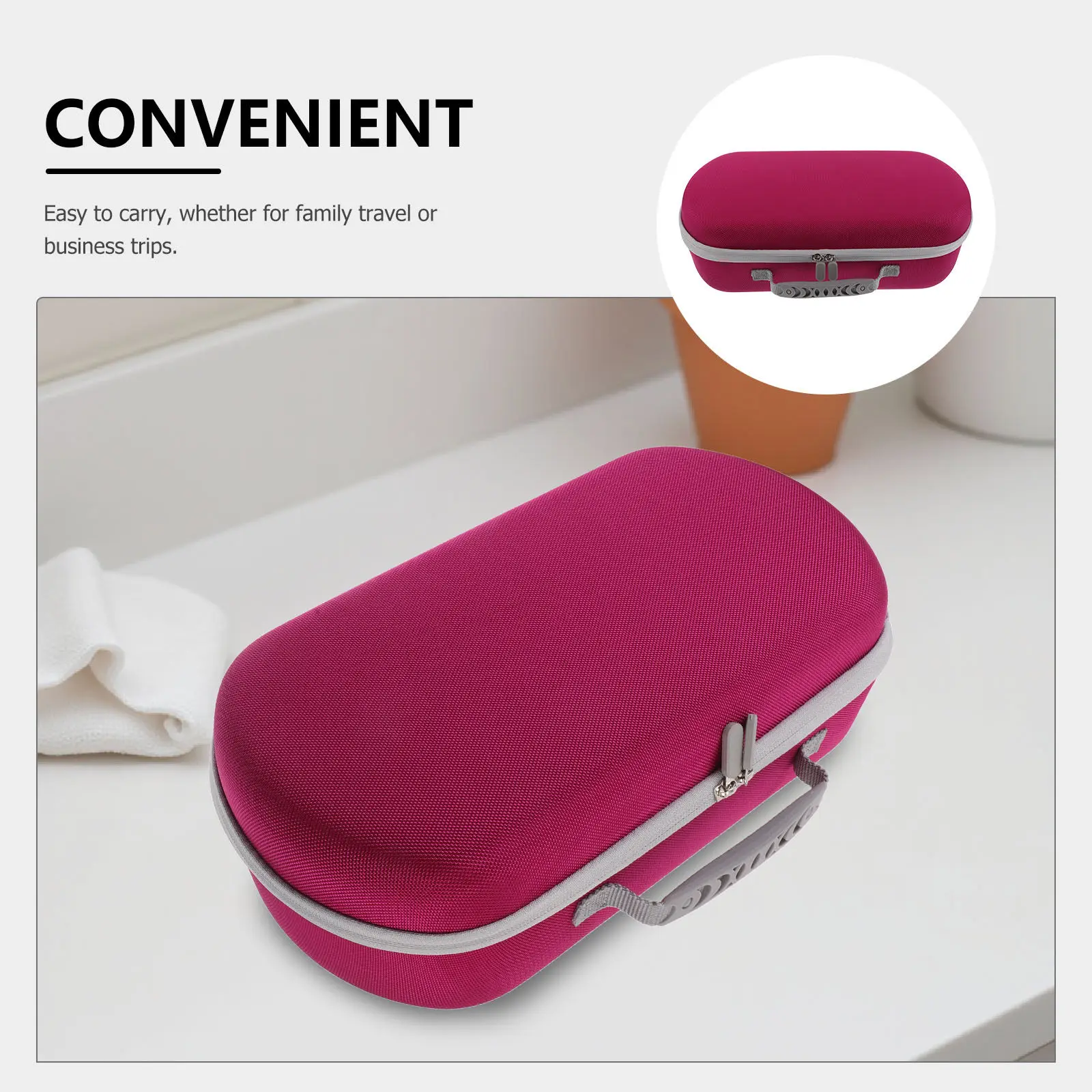 Hair Dryer Travel Bag Portable Storage Pouch with Dedicated Compartments Secure Zipper Closure Sleek Design Hair Tool Travel