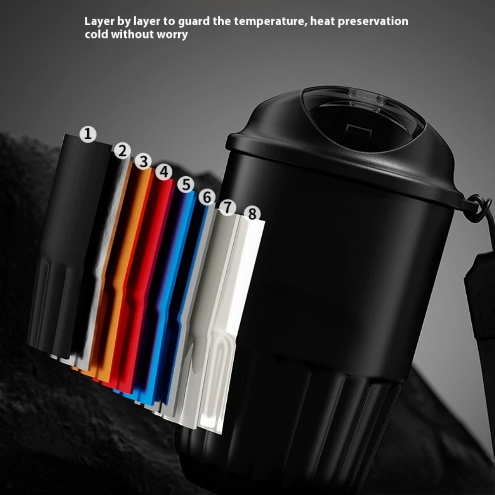 410ML Ceramic Liner Thermos Coffee Cup Travel Coffee Mug Vacuum Insulated Thermos  Coffee Thermal Cup Tumbler