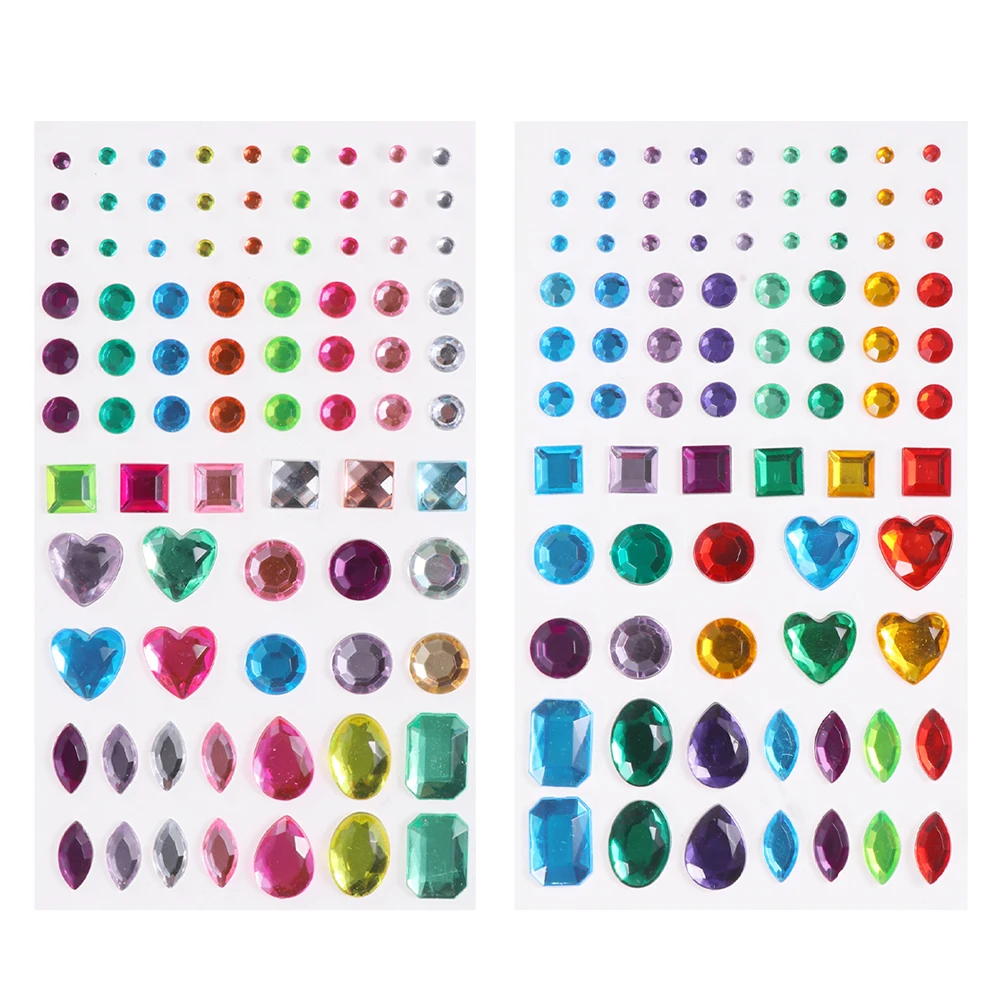 

5 Sheets Acrylic Diamond Beads Girls' Accessories Stickers Handbook Colorful for Kids
