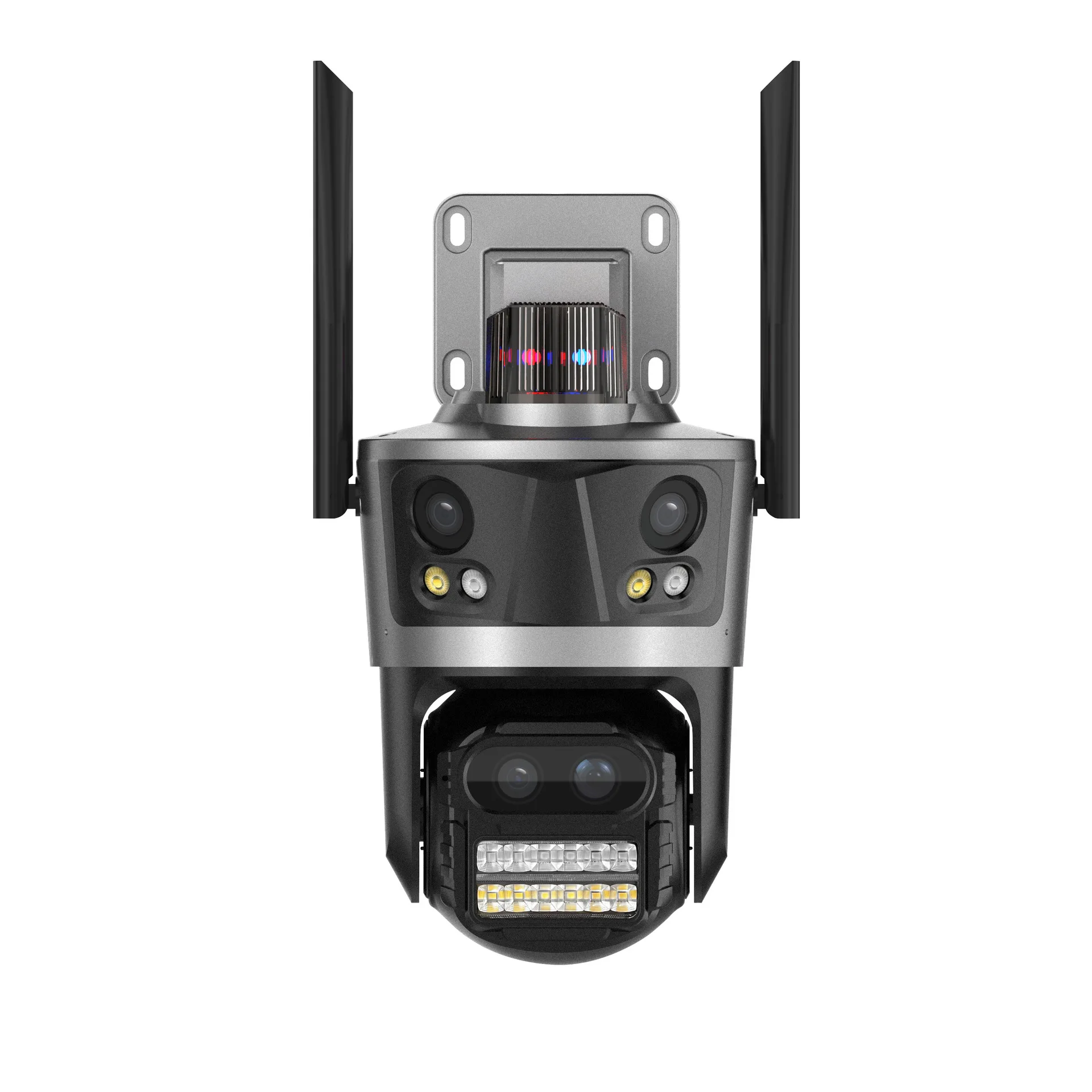 

Gun ball linkage four-eye high definition monitoring 8 times zoom, outdoor panoramic camera without dead ends