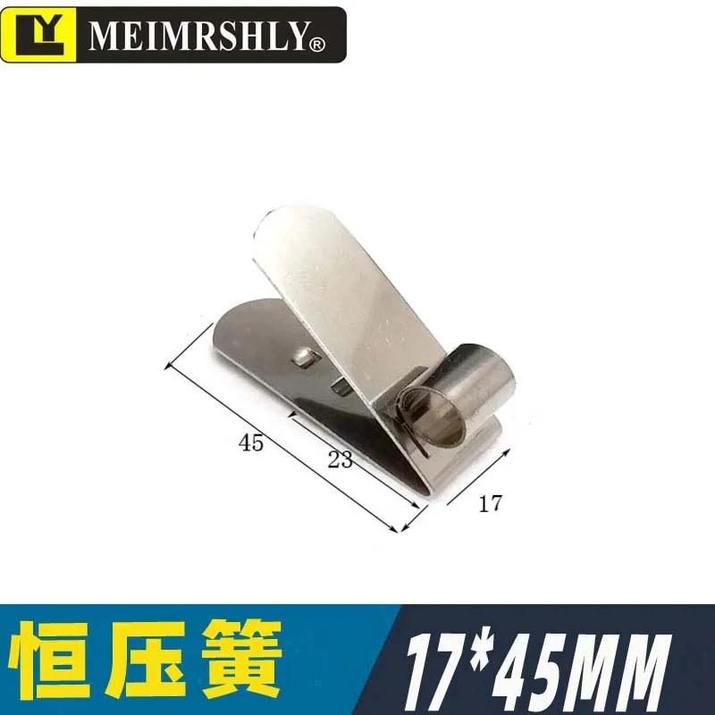 2Pcs 17x45mm Carbon Brush Holder Stainless Steel Constant Pressure Spring Electric Machinery Circlip Spring Clamp for Brush Main
