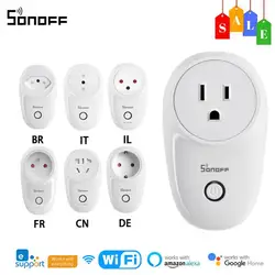 SONOFF S26 R2 WiFi Smart Socket 16A Real Timer Smart Plug via eWelink APP Remote/Voice Control works with Alexa Google Home