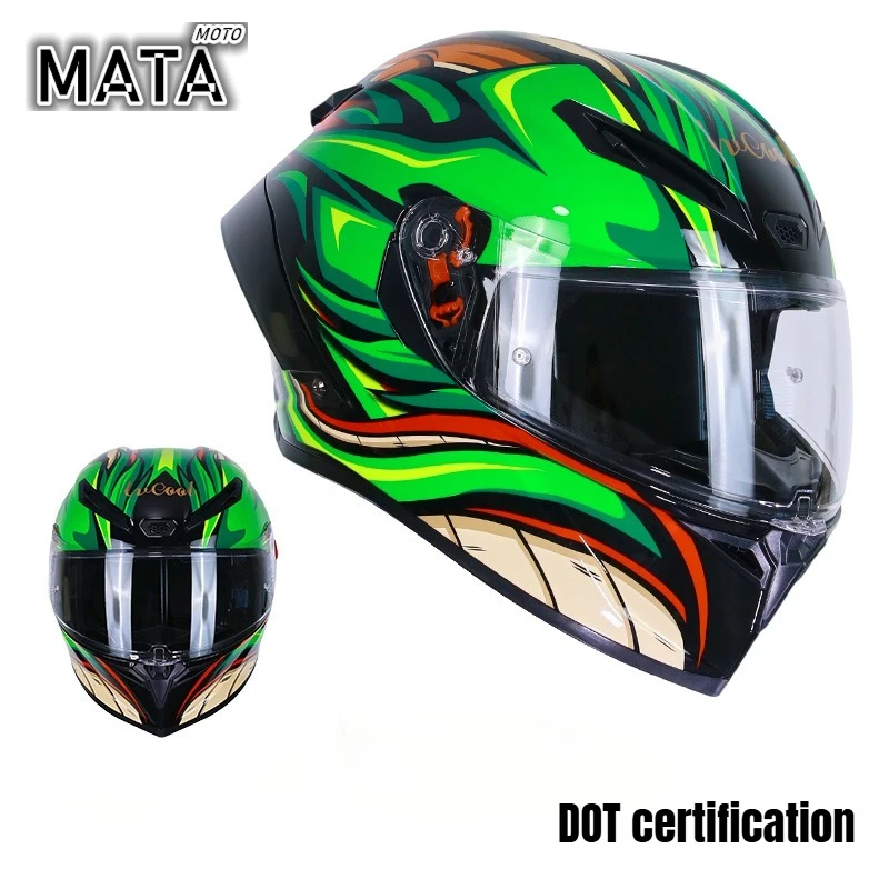 

Motorcycle Full Face Helmet Men Women ABS Shell Motorbike Racing Helmet Cascos Para Moto DOT Approved Casco Motocross