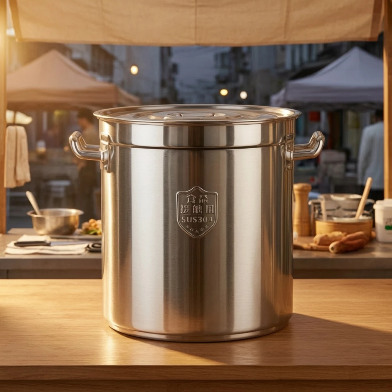 Stainless Steel Stock Pot with Lid Multipurpose Soup Pot with Lid Cookware Rust Resistant Heat Retaining for Chefs