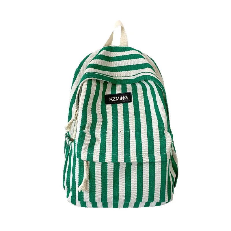 New Striped Color Travel Niche Backpack for High School Girls, Middle School Students, Large Capacity Backpack, Cute and Casual